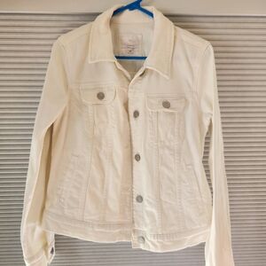 Women's Size 12 LC Lauren Conrad Off-white Jean Jacket